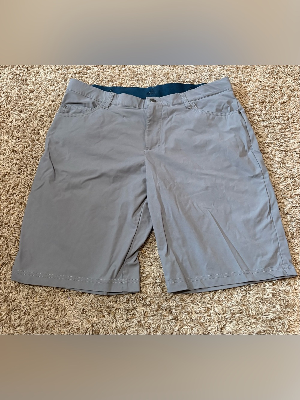 Adidas Golf go to 5 pocket short grey 10” inseam men’s size 34